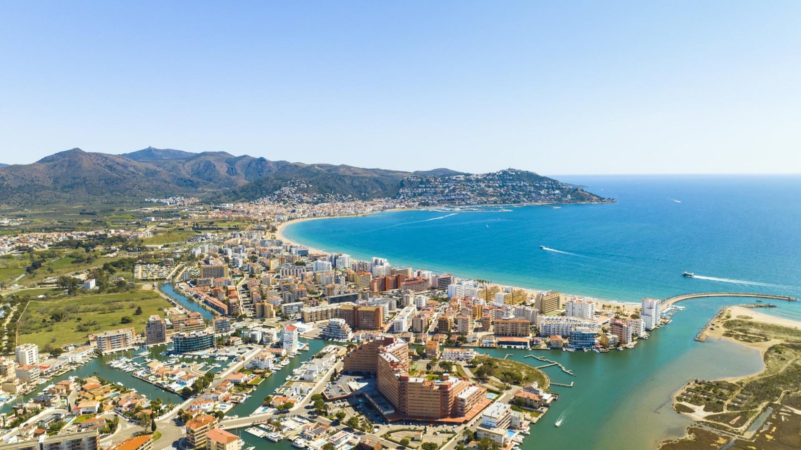 Aerial view of Roses, Costa Brava, Catalonia